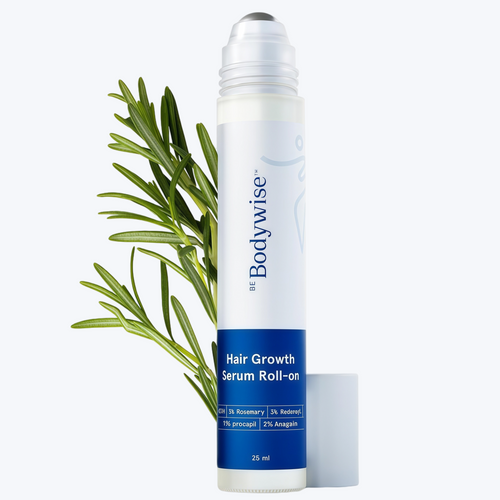 Rosemary Hair Growth Serum Roll On 25 ml – 3% Rosemary, 3% Redensyl & 2% Anagain | DHT-Blocking Scalp Serum Boosts Oxygen Flow, Reduces Hair Fall | Paraben/Sulfate-Free | Women & Men